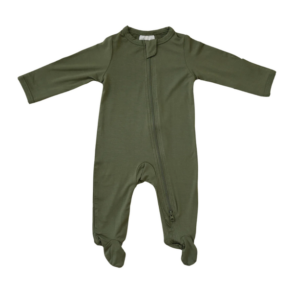 Olive Bamboo Zipper Sleeper