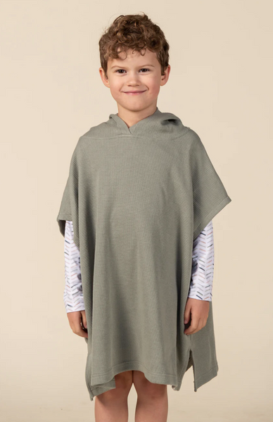 Waffle Beach Poncho - Sage Green
