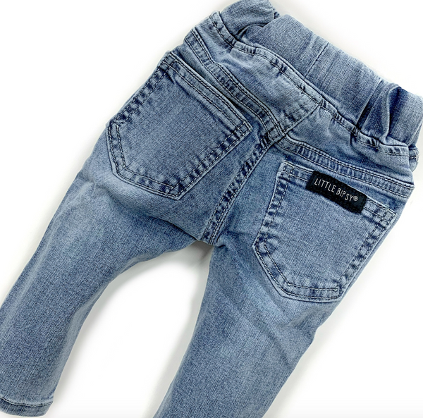 Light Wash Distressed Denim