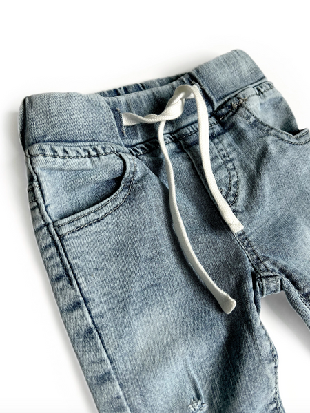 Light Wash Distressed Denim