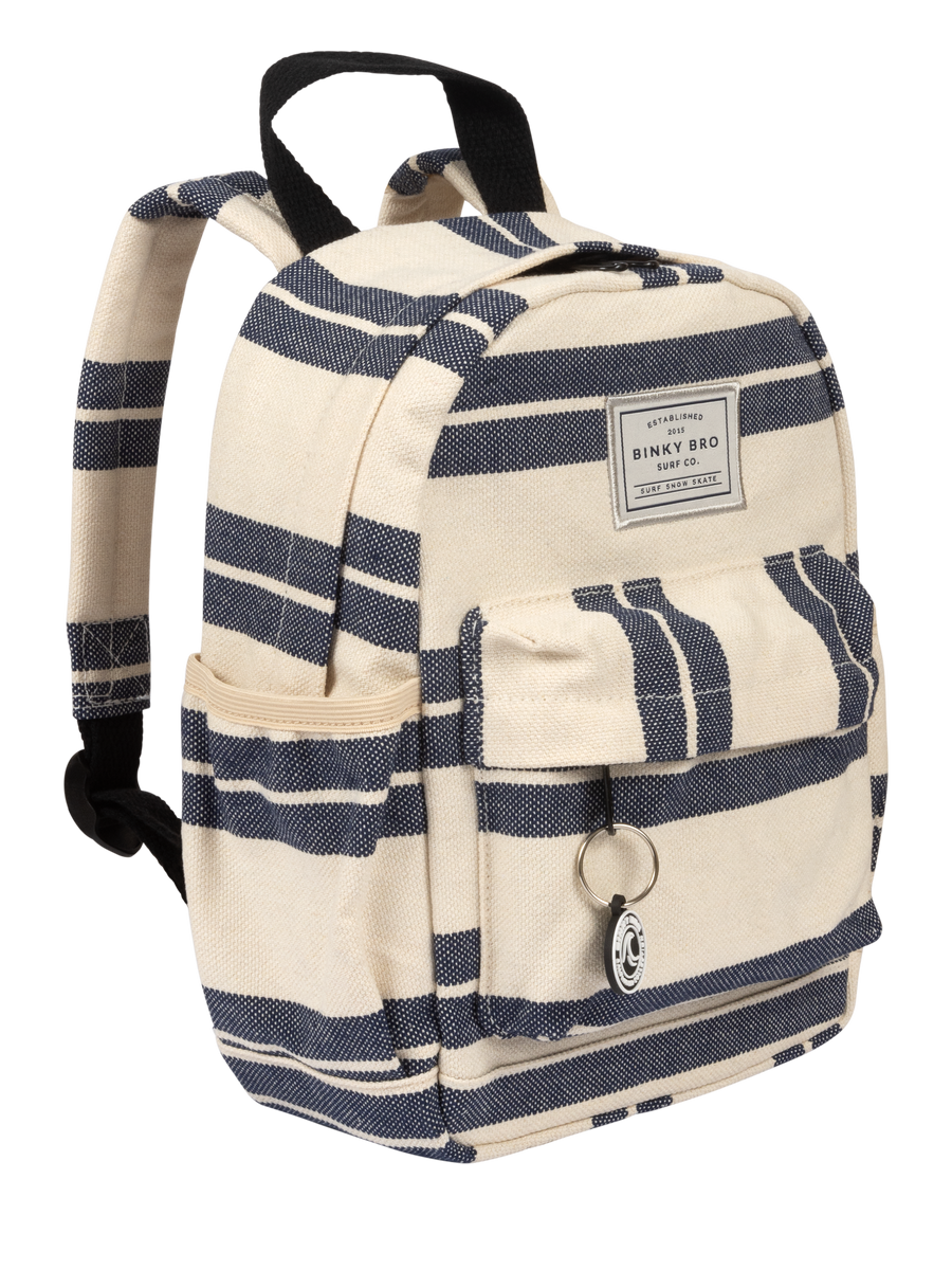 Blue striped backpack hotsell