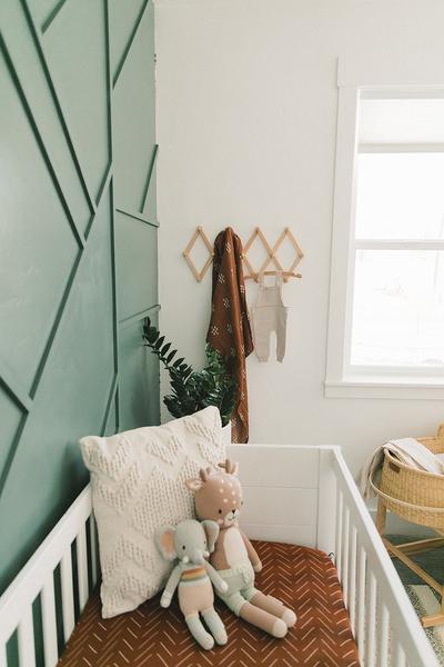 Rust Mudcloth Crib Sheet