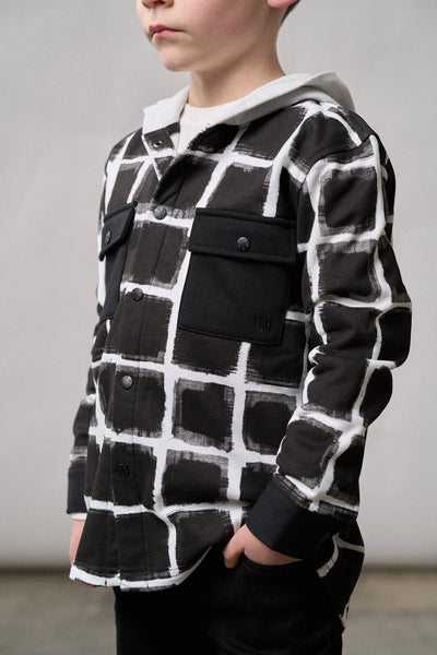 Checkered Hooded Shacket