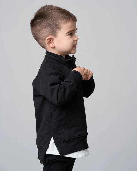 Quarter Zip Pullover - Black