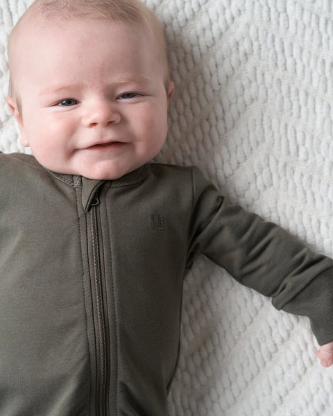 2-Way Zip Romper - Hunter