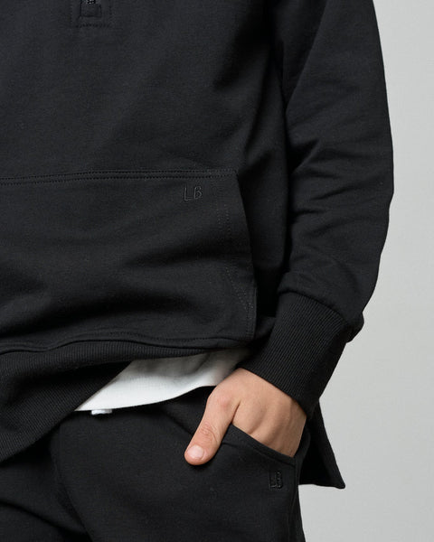Quarter Zip Pullover - Black