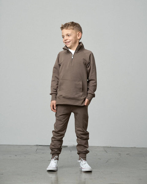 Quarter Zip Pullover - Cocoa