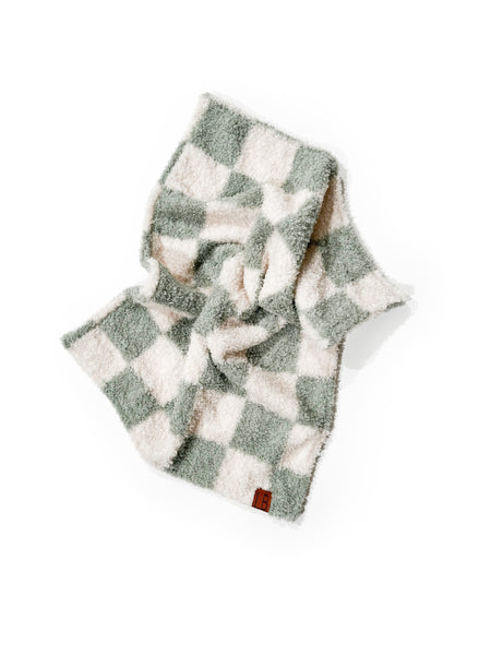 Plush Blanket - Aloe Check