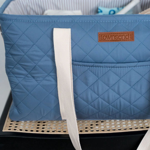 Quilted Everyday Tote Bag - Blue