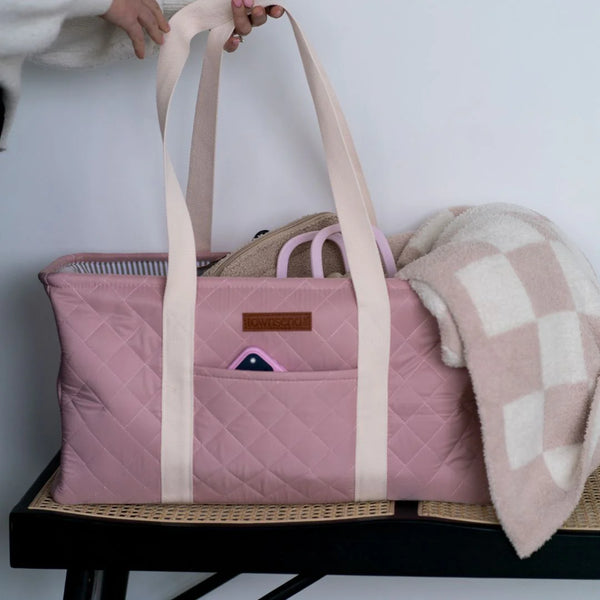 Quilted Everyday Tote Bag - Pink