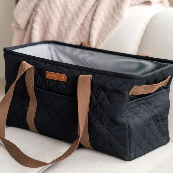 Quilted Everyday Tote Bag - Black
