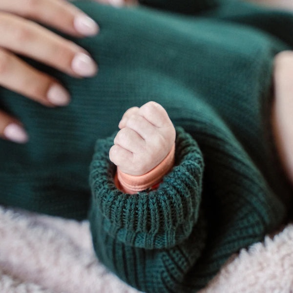 Cotton Knit Sweater - Brown