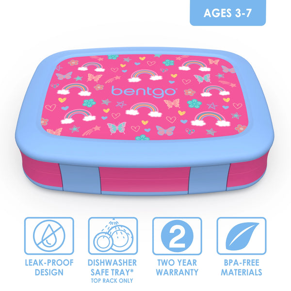 Bentgo Kids Prints - Rainbows & Butterflies