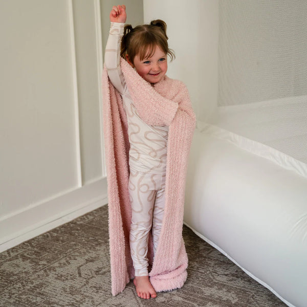 Plush Blanket - Pink Check