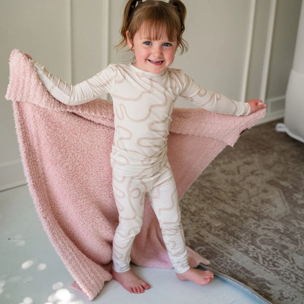 Plush Blanket - Pink Check