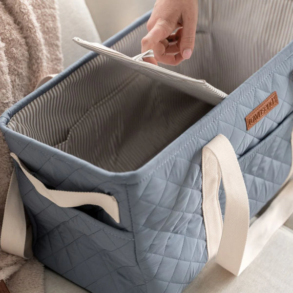 Quilted Everyday Tote Bag - Blue