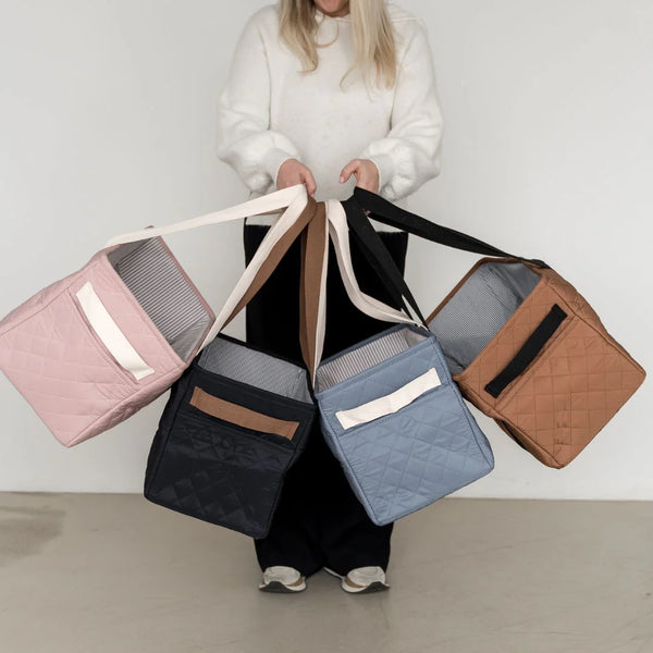 Quilted Everyday Tote Bag - Blue