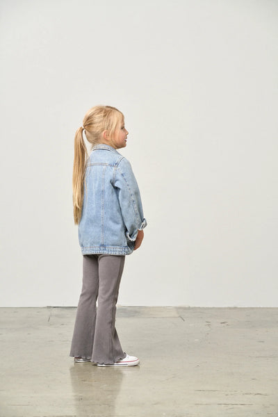 Ribbed Flare Pant - Graphite