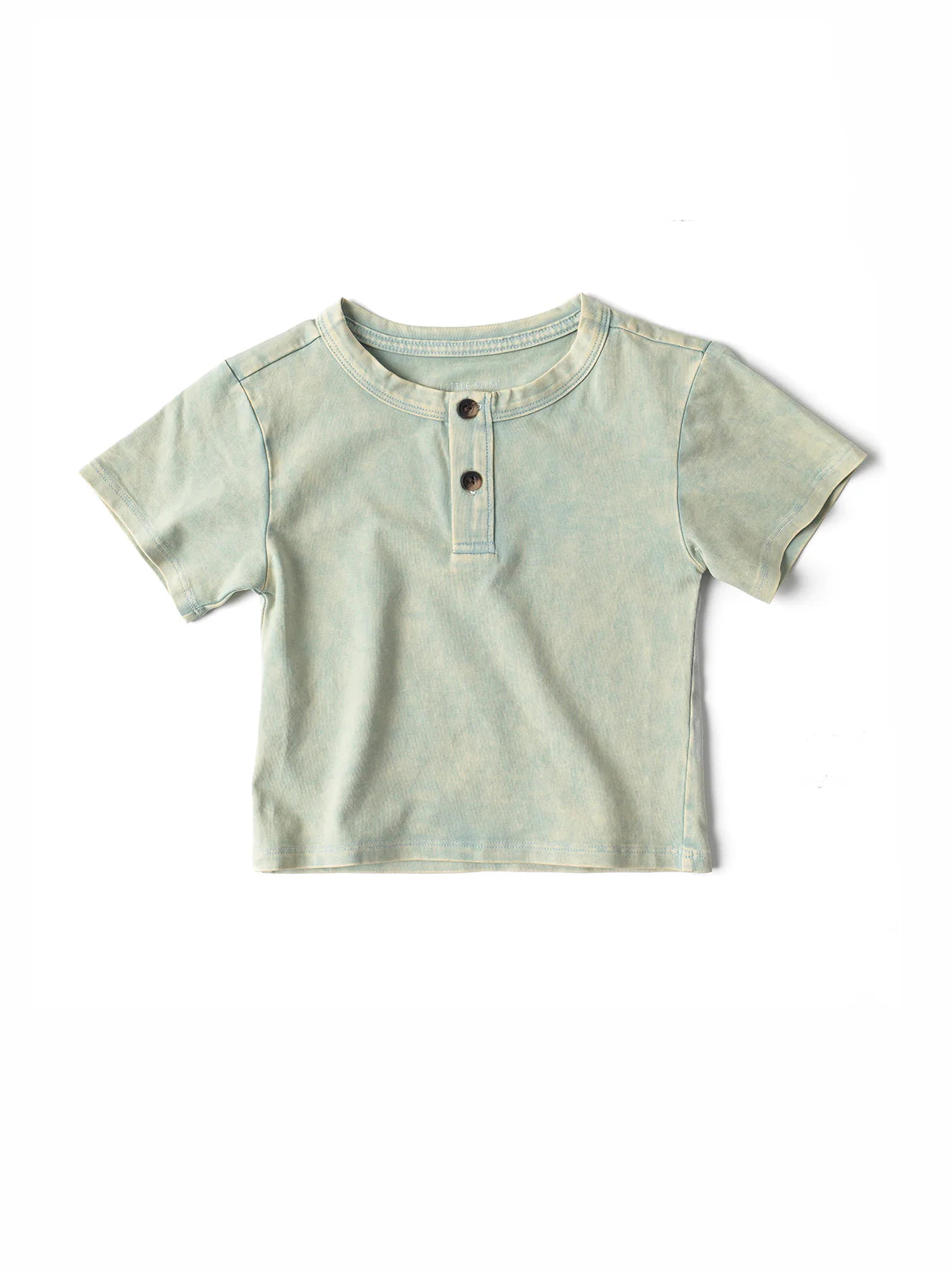 Jersey Henley Tee - Green Wash