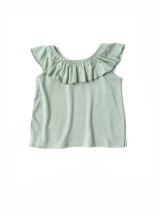 Ruffle Bamboo Top - Desert Sage