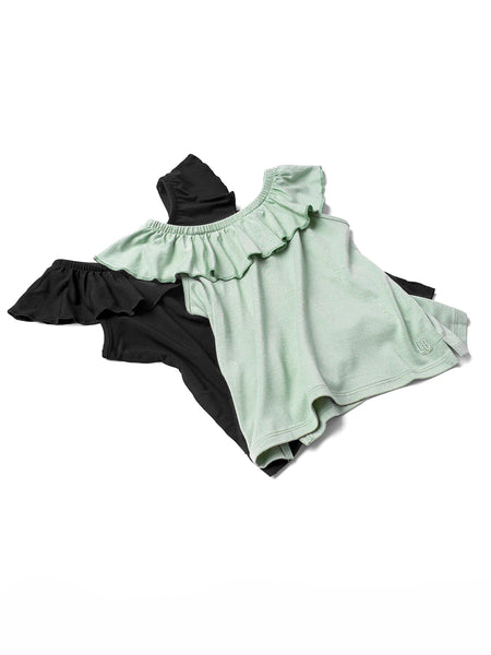 Ruffle Bamboo Top - Desert Sage