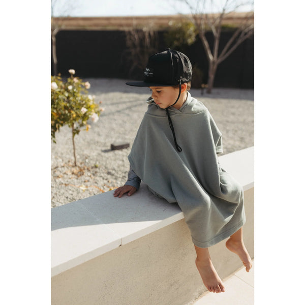 Waffle Beach Poncho - Sage Green