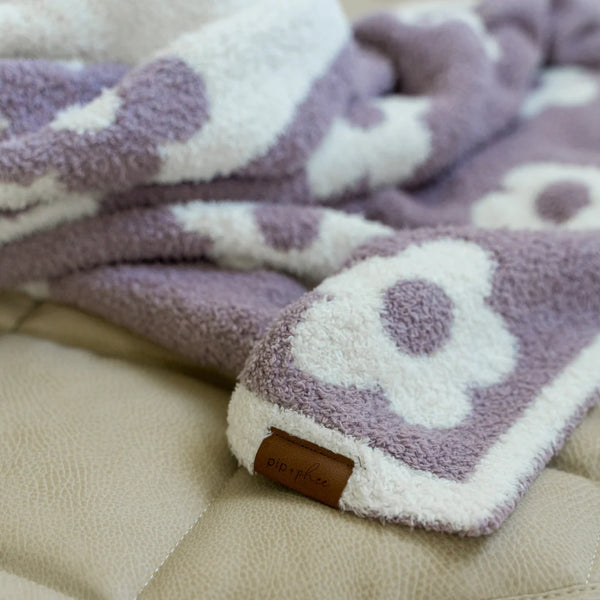 Plush Blankets - Lilac Flower