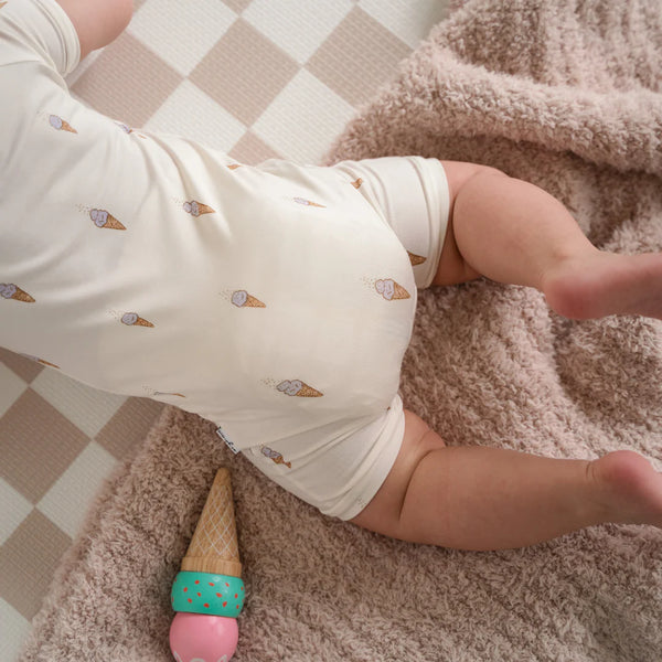 Bamboo Shortie Playsuit - Baseball
