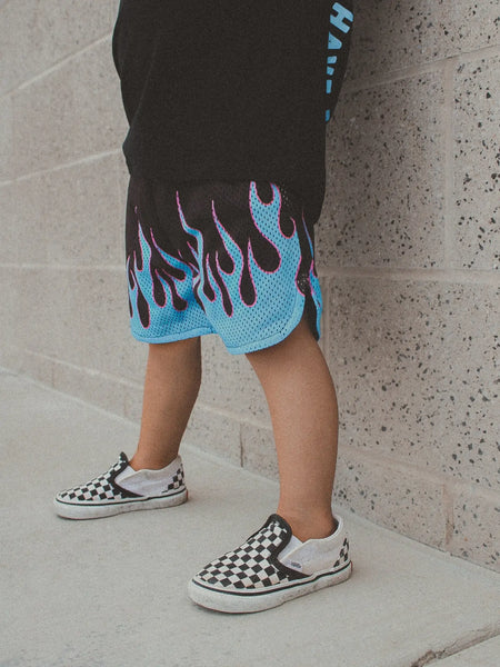 Heater Flame Shorts Blue