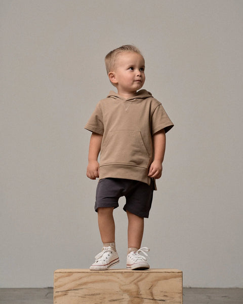Short Sleeve Hoodie - Driftwood