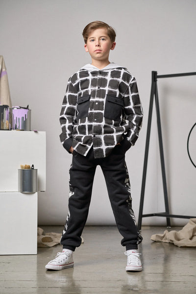 Checkered Hooded Shacket