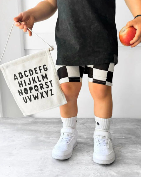Alphabet Canvas Hang Sign - Black