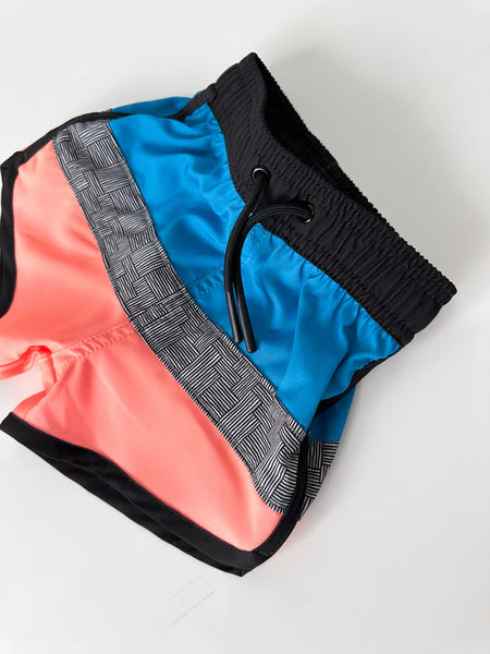 Block Swim Short - Neon Pink