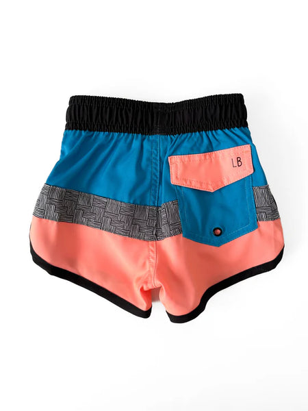 Block Swim Short - Neon Pink