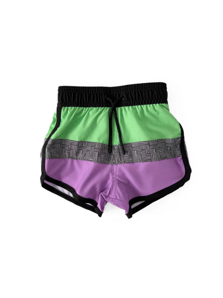 Block Swim Short - Neon Green