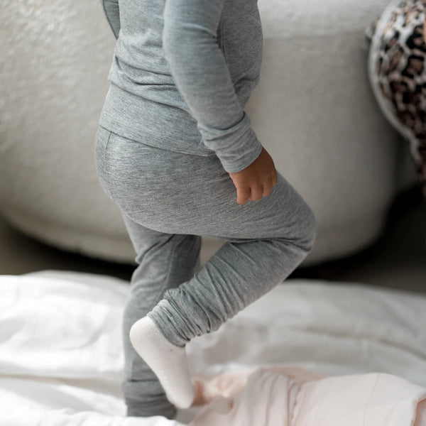 Two Piece Bamboo Set - Teal Smiles