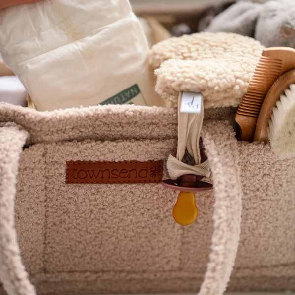 Teddy Diaper Caddy - Taupe