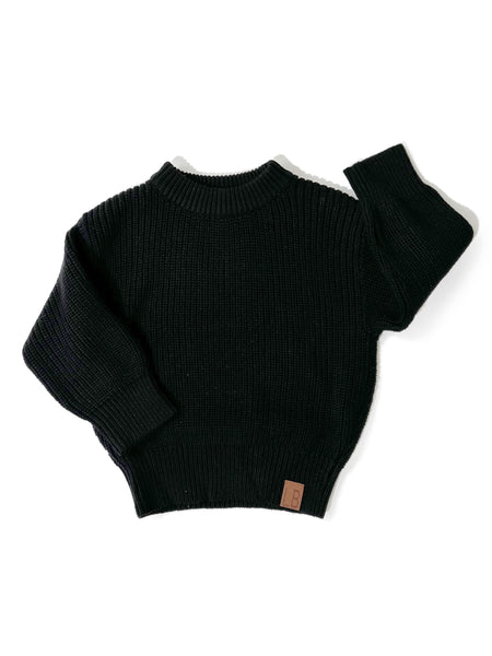 Chunky Knit Sweater - Black