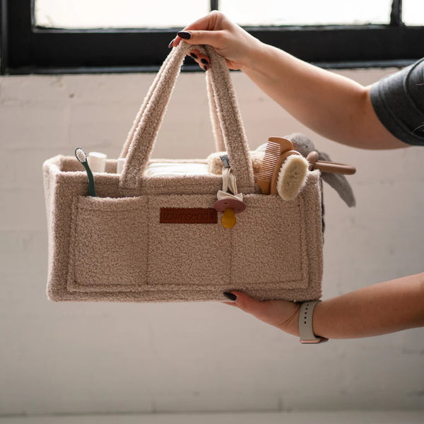 Teddy Diaper Caddy - Taupe