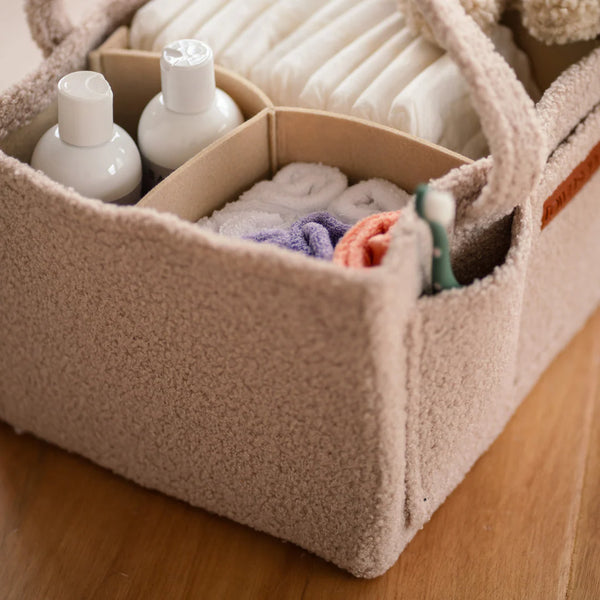 Teddy Diaper Caddy - Taupe