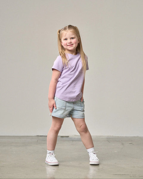 Rolled Denim Short - Light Wash
