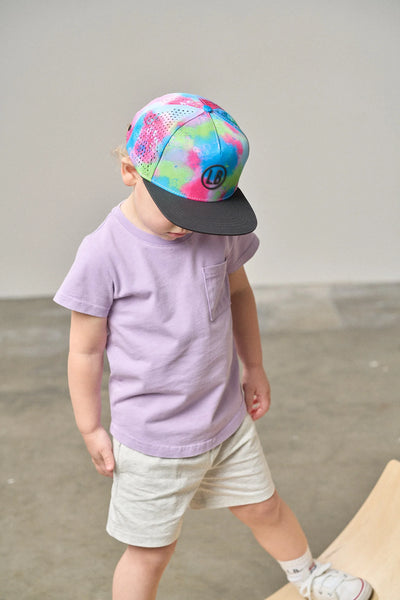 Acid Wash Pocket Tee - Purple