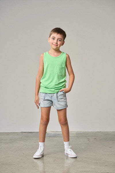 Rolled Denim Short - Light Wash