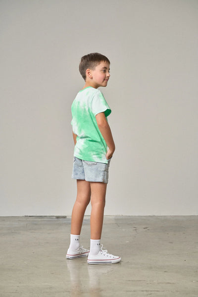 Rolled Denim Short - Light Wash