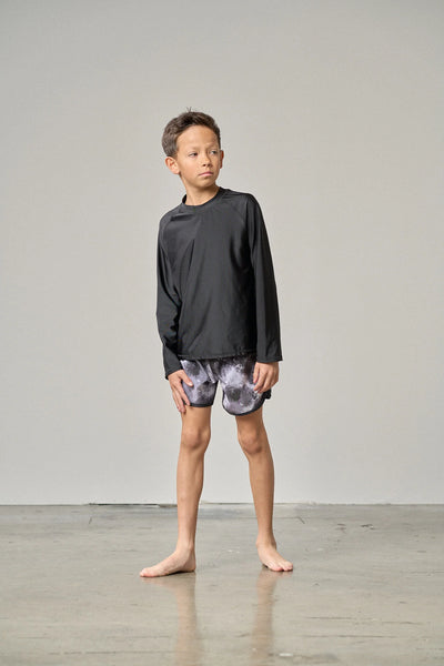 Boys Swim Short - Monochrome Watercolor