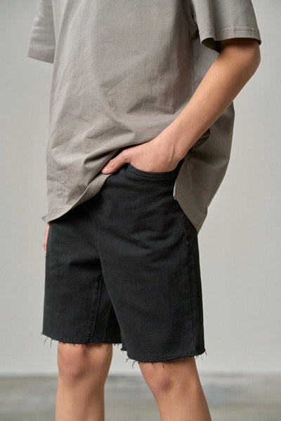 Boys Denim Short - Black Wash