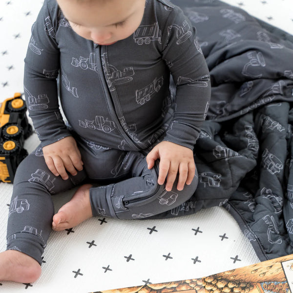 Bamboo Footless Sleeper - Grey Digger