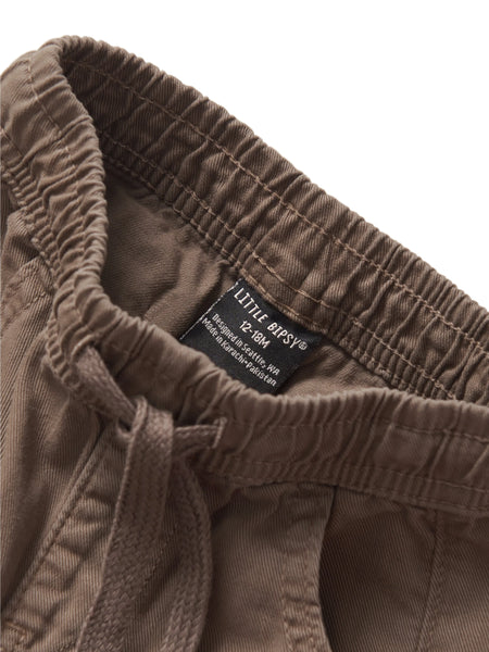 Cotton Twill Cargo Jogger - Mushroom
