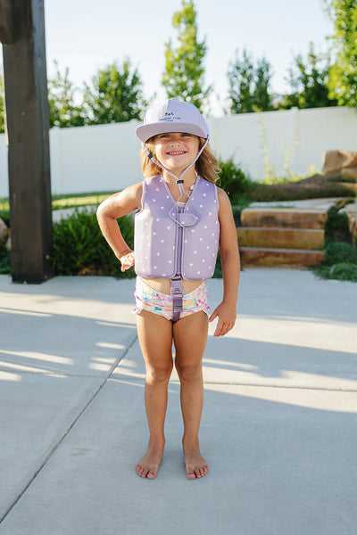 Swim Vest - Purple Hearts