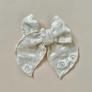 White & Grey Fable Bow